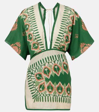 Johanna Ortiz Printed cotton minidress
