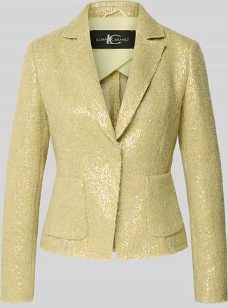 Luisa Cerano Luisa Cerano Slim Fit Blazer mit Pailletten in Hellgelb, Gr&ouml;&szlig;e 34