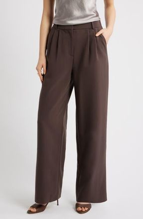 Open Edit The Icon Trousers in Brown Seal at Nordstrom, Size 00
