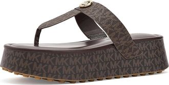 Michael Kors Koya Flip-Flops Womens Sandals Brown : 10 M, Synthetic