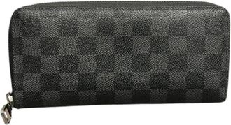 Louis Vuitton Pre-owned Wallets, male, Black, Size: ONE SIZE Pre-owned Zippy Wallet Vertical Damier Graphite Wallet