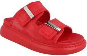 Alexander McQueen Oversize Slide Sandal in Red Silver at Nordstrom Rack, Size 5.5Us / 35.5Eu