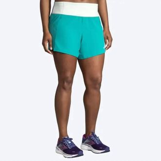 Brooks Chaser 5 Shorts In Nile Green Cool Mint