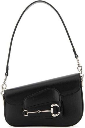 Gucci Black Leather Mini Gucci Horsebit 1955 Handbag