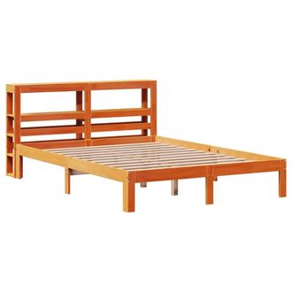 Berkfield Home Sleek Bed Frame without Mattress Wax Brown 135x190 cm Double Soli