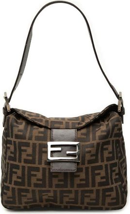 Fendi Pre-owned Fendi Zucca Canvas Double Flap Shoulder Bag Ladies 54ROHJB809P2AUSU
