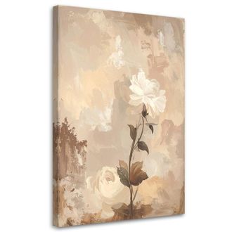 Feeby Impresi&oacute;n De Imagen, Flor De Rosa Abstracta En Tonos Pastel Beige, 80x120