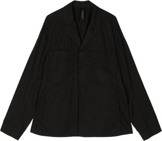 Transit Par-Such long-sleeve cotton-linen blend jacket - men - Cotton/Cotton/Linen/Flax - M - Black