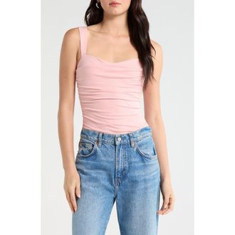 Reformation Trish Ruched Tank in Lotus at Nordstrom, Size X-Large