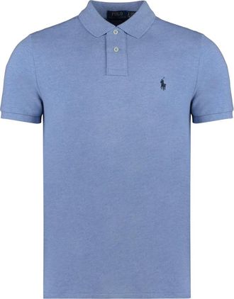 Polo Ralph Lauren Polo Shirts, male, Blue, Size: 2XL Slim Fit Cotton Polo Shirt