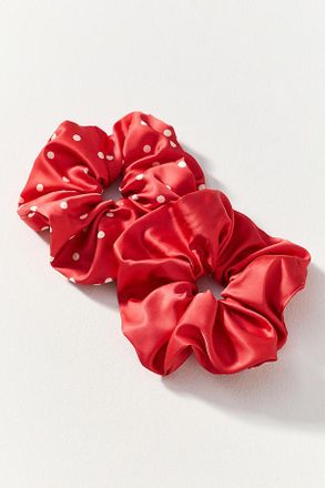 Natasha Polka Dot Scrunchies, Set of 2