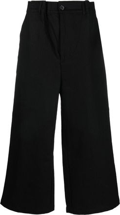 Yuiki Shimoji high-waisted wide-leg trousers - men - Cotton - One Size - Black