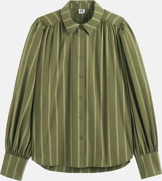 La Redoute Collections Losvallend gestreept hemd met pofmouwen van katoen