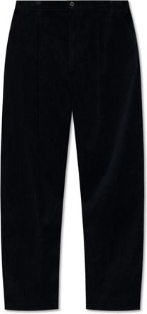 Moschino Ribfluwelen broek - Heren - Straight fit broeken - Blauw - XL - Broeken