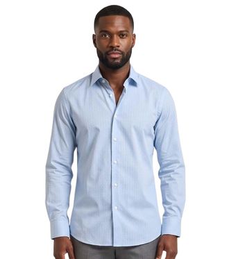 HUGO BOSS Sky Blue Printed Shirts