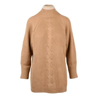 Max Mara Dames, Truien, Bruin, Maat: XS Wol