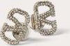 Valentino Garavani Vlogo Signature Earrings In Metal And Swarovski Crystals Wo