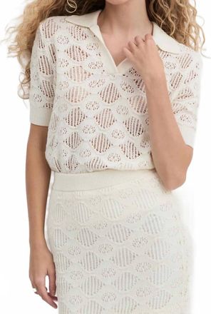 Favorite Daughter Womens The Courtside Polo Shirt In White