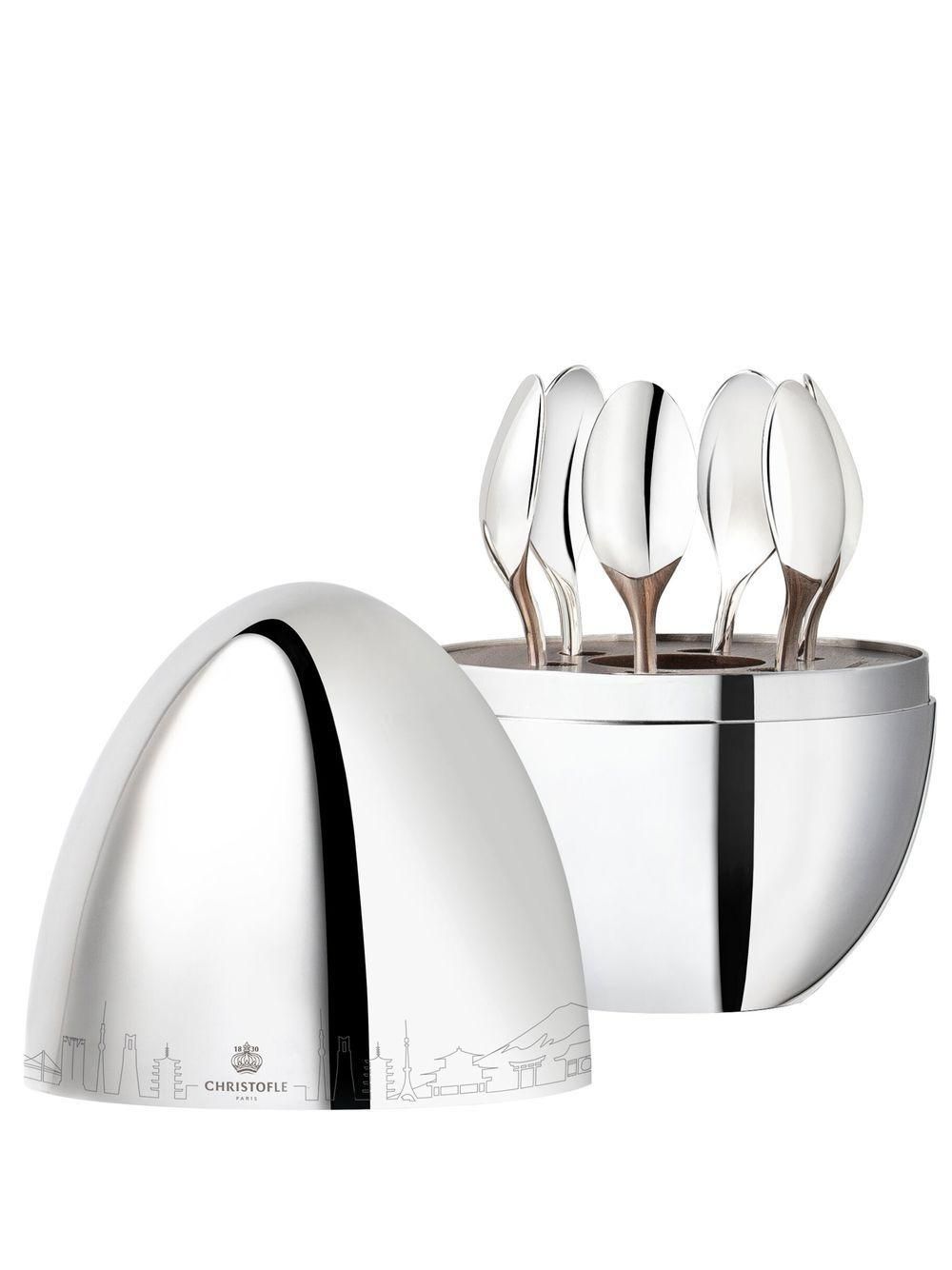 Set di posate per insalata, cucchiaio e forchetta in acacia da 25 cm