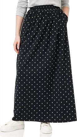 People Tree Maliah Leah Print Skirt In Black