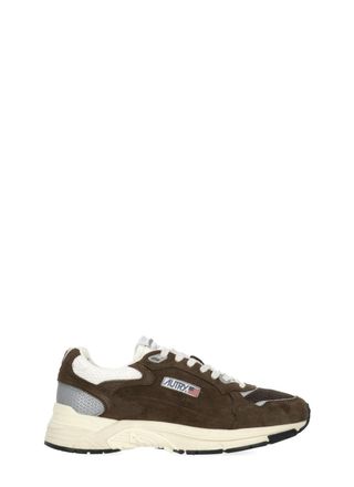 Autry Brown Hyperway Low Suede Sneakers