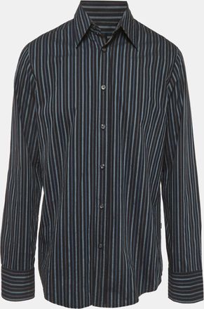 HUGO BOSS Boss By Hugo Boss Black/blue Striped Cotton Shirt