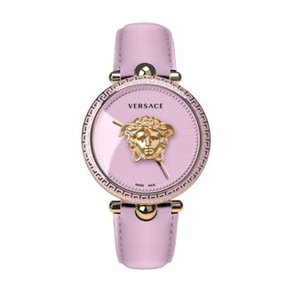 Versace Palazzo Armbanduhr - Dames - Horloges - Roze - ONE Size - Leer - Accessoires