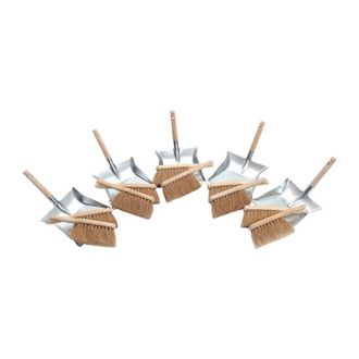 OEM Juego De Recogedor Con Mango De Madera 10x Cepillo De Mano De Coco 5x Recogedor Sorex