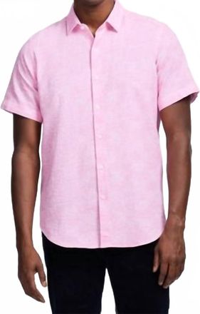 Robert Graham Reid Short Sleeve Button Down Shirt In Light Pink