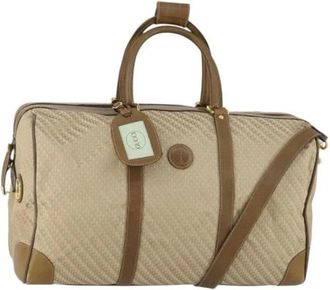 Gucci Pre-owned Weekend Bags, female, Beige, Size: ONE SIZE Pre-owned Canvas Weekend Bag