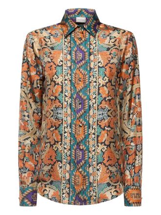 Pierre-Louis Mascia Shirt met paisley-print en lange mouwen - Roze