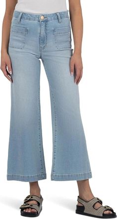 Kut from the Kloth Womens KUT from the Kloth Meg Jeans Fortitude Denim High-Rise Wide Leg RED1034
