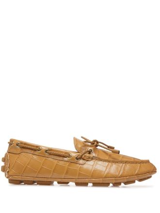 Bally Kyan loafers met krokodillen-reliëf - Beige