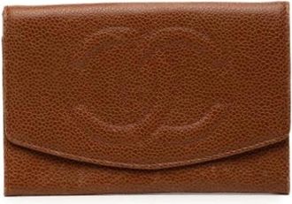 Chanel Pre-owned Small Wallet - Dames - Vintage Accessoires - Bruin - ONE Size - Leer - Vintage