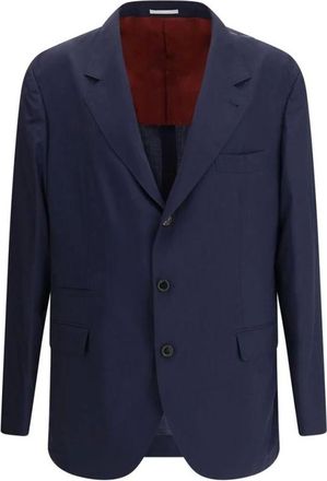 Brunello Cucinelli Heren, Jassen, Blauw, Maat: 4XL Leer