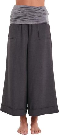 Alessia Santi Grijze Broek voor Vrouwen - Dames - Wijde Broeken - Grijs - 2XS - Broeken