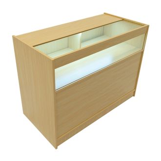 MonsterShop LED Retail Shop Counter B1200 - Maple in Beige