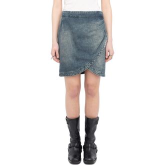 Zadig&Voltaire Denim Miniskirt in Medium Blue at Nordstrom, Size 2 Us