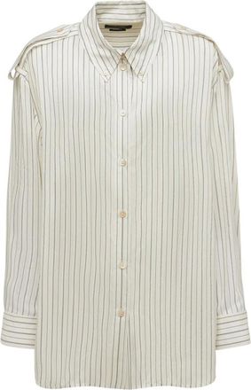 Isabel Marant Isabel Marant, Shirts, female, Beige, Size: S Light Striped Shirt with Long Sleeves