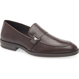 Bruno Magli Pablo Buckle Strap Loafer in Brown Tumbled at Nordstrom Rack, Size 8