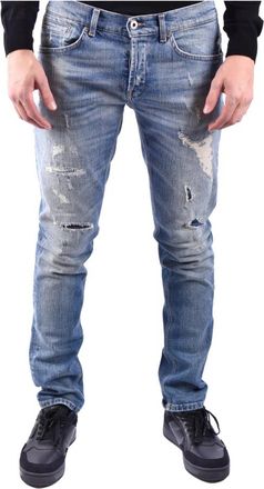 Dondup Straight Jeans - Heren - Regular Fit Jeans - Blauw - W34 - Katoen - Jeans