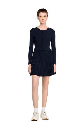 Sandro Fine knit cardigan in Navy Blue at Nordstrom, Size X-Large