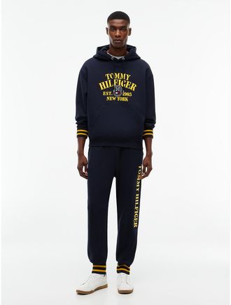 Tommy Hilfiger Mens Relaxed Heavyweight Terry Sweatpant - Navy Blue - XL