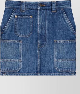 Givenchy denim cargo mini skirt