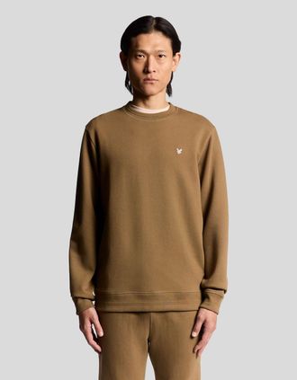 Lyle & Scott Lyle And Scott Mens Diagonal Weave Crew Neck Sweatshirt - Green - Size: 34