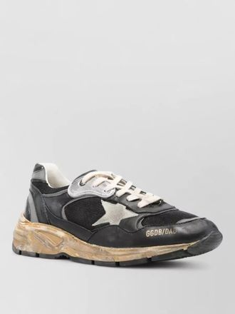 Golden Goose leather and mesh low-top sneakers