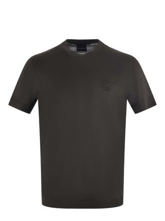 Emporio Armani Lyocell And Cotton T-Shirt