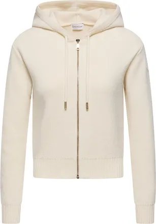 Moncler Moncler Cashmere & Wool Zip-up Hoodie, Women, White, Size: Xs