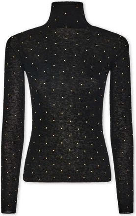 Paco Rabanne Second-skin Turtleneck Top - Dames - Coltruien - Zwart - S - Wol - Truien & Vesten