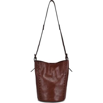 OLD TREND Juniper Genuine Leather Woven Barrel Crossbody Bag in Brown at Nordstrom